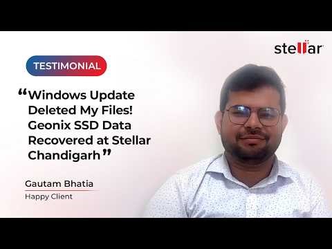 🎥 Geonix SSD Data Lost After Windows Update | Watch How Stellar Data Recovery Chandigarh Restored It