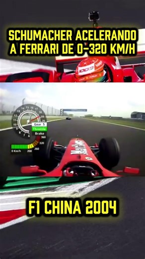 Isso é V10! Schumacher na F2004 — 0→320 km/h em Shanghai 2004 🔥#formula1 #f1