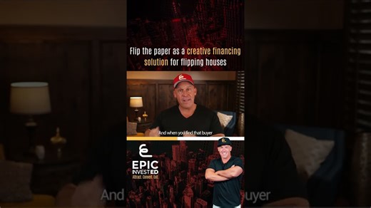 Flip the paper as a creative solution for flipping houses
