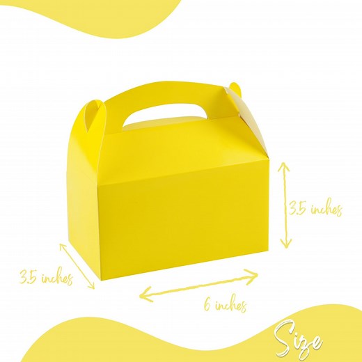Yellow Gable Favor Boxes: Party Goodie Bags, 24pcs - Etsy