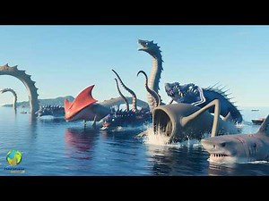 ◀ Legendary Sea Monster Size Comparison ▶ | Kraken & Titans Ranked | 3D