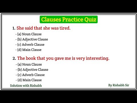 Clauses Practice exercise | Clauses in english grammar | Clauses | Clauses in english grammar jkssb