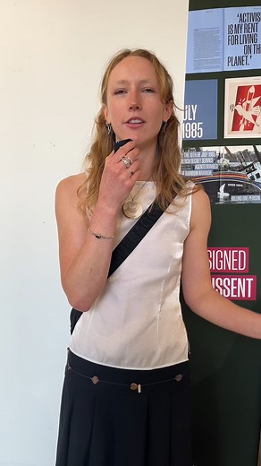 Massey University on Instagram: "Visual Communication Design student Ruby Ross-Hayes turned learning into action through her final-year project. “I didn’t know anything when I started - I wouldn’t have been able to create this without my studies.” Ruby’s project, Designed Dissent, showcased at Exposure, celebrates Aotearoa’s nuclear-free movement through the powerful protest ephemera it left behind. Combining bright editorial design with interviews from designers and activists, Designed Dissent 