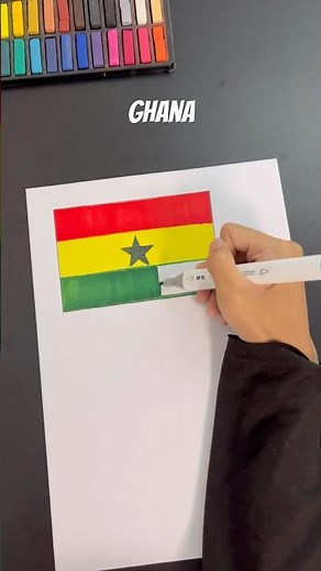 Ghana Flag Drawing #ghana #flags