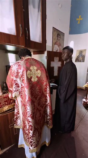 Christ in Africa on Instagram: "The Altar becomes the Cave of Bethlehem. A sacred glimpse from our Christmas Liturgy at the Resurrection Church in Jinja. 🇺🇬 While the chanters sing the Nativity hymns, His Grace Bishop Silvestros performs the Proskomedia. In our Orthodox tradition, this table represents the Cave, and the Diskos represents the Manger where Christ is born. Even on the 3rd day of Christmas, the joy of the Nativity remains in our hearts. 📍 Jinja, Uganda #OrthodoxMission #Christmas