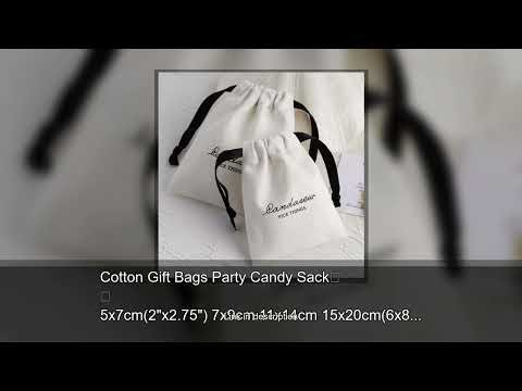 Cotton Gift Bags Party Candy Sack 5x7cm(2"x2.75") 7x9cm 11x14cm 15x20cm(6x8in) Makeup Cosmetic