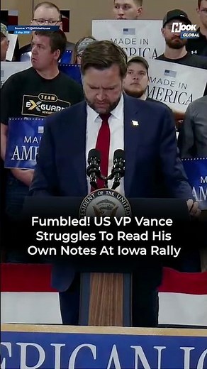 ‘On The Wrong Page!’: JD Vance’s Awkward Moment As US VP Struggles To Read Own Notes At Iowa Rally