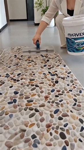 Washed Stone Floor, Resin Floor Coating, Tile Alternative Flooring, #besthomefinds #flooring #shorts