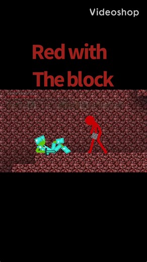 Red and Orange Stickman Masquerade in Minecraft Animation