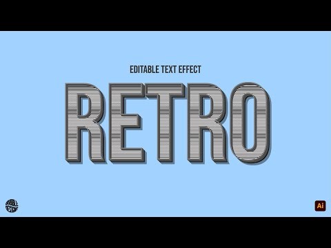 Simple Way to Create Retro Text Effect | Illustrator Tutorial