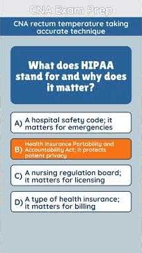 CNA Rectal Temperature Technique | Accurate CNA Vital Signs Guide for the CNA Exam#cnaexam2026