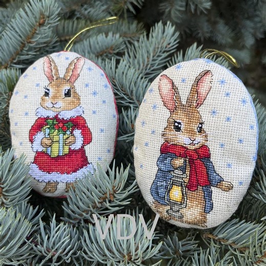 DIY Cross Stitch Kit – Two Bunnies – Embroidery Kit for Home & Gifts - Etsy