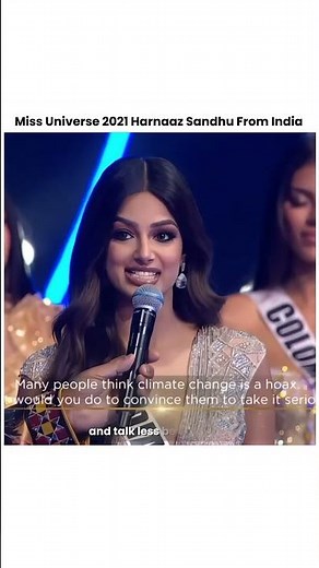 Miss Universe 2021 Harnaaz Sandhu During Top 5 Question and Answer Round