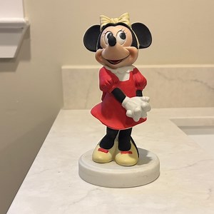 Vintage Minnie Mouse Figurine – Classic Red Dress – Disney Collectible