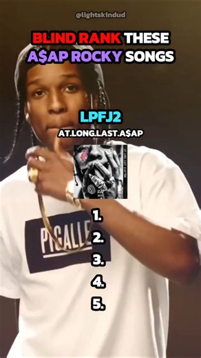 Blind Rank A$AP Rocky Songs #rap #hiphop #music #asaprocky #dontbedumb #shorts #trending