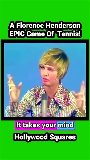 Hilarious TENNIS JOKE on Hollywood Squares with Florence Henderson! ​#HollywoodSquares #Comedy