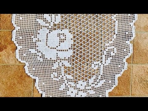 How to Make a Gorgeous Filet Crochet Doily:Beginner-Friendly Tutorial/tablecloth runner(Part50)