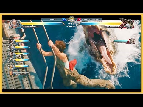 Spinosaurus & Mosasaurus vs Mercenaries with Healthbars | Concept Gameplay Video