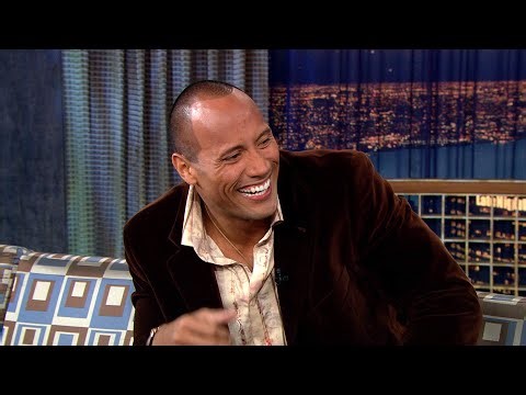 Dwayne "The Rock" Johnson's "Pebble" Popped Out While Wrestling | Late Night with Conan O’Brien