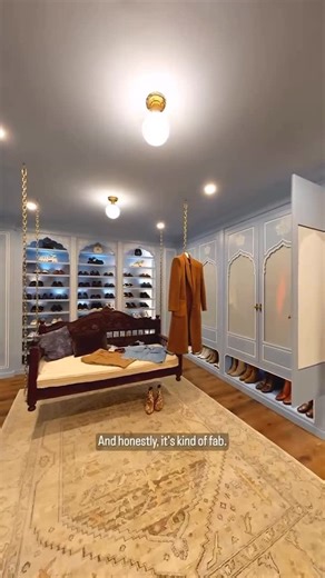 T A N . F R A N C E on Instagram: "Step right into my walk-in closet. 🕺 This is a digital replica of my actual closet that you can explore in VR or right from your phone and feel like you’re really there! Check out details like my hanging antique swing or my Emmy award! Made using a @metaquest VR headset. 🔗 in bio"