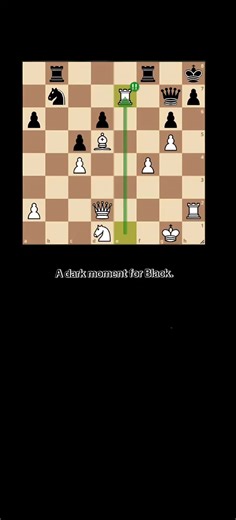 A dark moment for Black. | #chess #brilliantmove #chessmaster #chesstok♟️