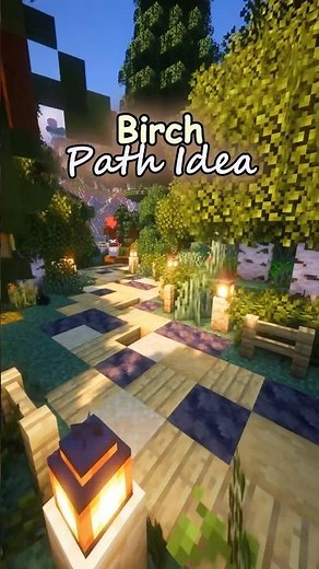How to build a Birch Forest inspired Path in Minecraft! #minecraft