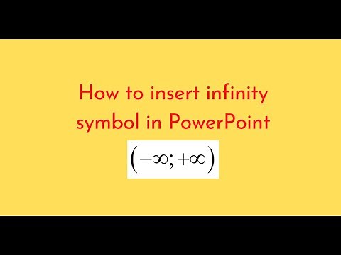 How to insert infinity symbol in PowerPoint