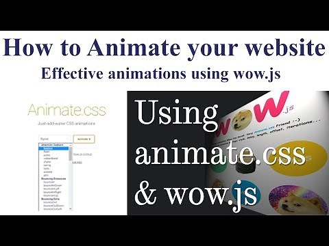 How to Animate your website | Effective Animations using Wow.js and Animate.css 🔥🔥