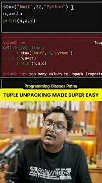 Python Tuple Unpacking Explained 🔥 | Tuple Unpacking in Python #shorts