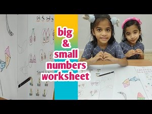 How to teach big and small numbers to kindergarten | worksheet for big and small #toddlers