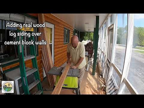 Log Siding Installation Over Cement Block Walls