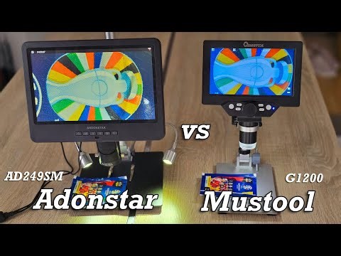 Two budget digital microscopes: Adonstar AD249SM vs Mustool G1200