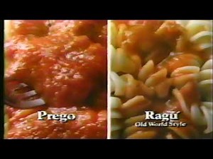 Prego Pasta Sauce 1991 Commercial