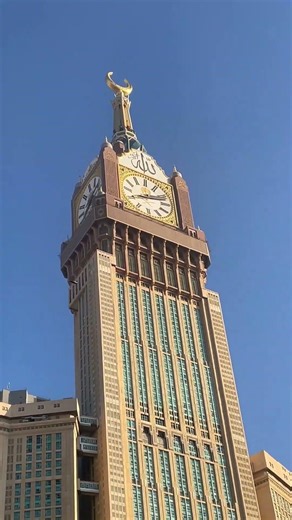A Peaceful Zoom on the Makkah Clock Tower 🌌⏱️