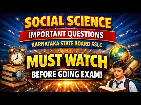 State Level Preparatory-2 Social Science Important Questions | SSLC Karnataka | Exam Ready