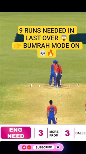 IND vs ENG | 🔥 9 RUNS NEEDED IN LAST OVER 😱😱 BUMRAH MODE ON🔥 💥#sports #indvseng #bumrah #jossbuttler