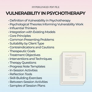 Vulnerability in Psychotherapy Guide for Therapists Exploring Emotional Depth Client Shame Healing Digital Session Plan Therapy Toolkit PDF - Etsy