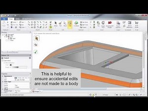 DesignSpark Mechanical - How to - Locking bodies Video Lecture | Design Sparks Tutorial: Become Design Master - 3D and Animation