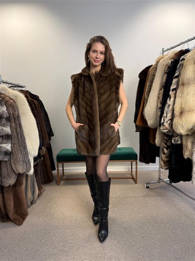Soft Mink Fur Vest, XL Size, Mink Vest, Real Fur Vest, Brown Mink Fur, Vintage Fur Vest, Real Mink Vest, Thick Mink Fur Vest, Mink Fur - Etsy