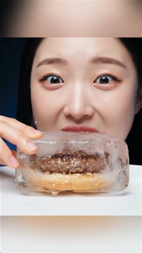 Extreme Frozen Food ASMR: Grape, Burger, & Raw Steak Eating Sounds