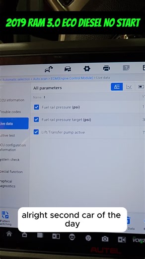 2018 Eco Diesel crank no start, no low pressure fuel. Low pressure fuel pump failed. Testing with LISLE Fuel Pressure Gauge. https://amzn.to/3YLSAUU @Lisle Corporation
