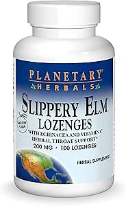Planetary Herbals Slippery Elm Lozenges, 100 Count