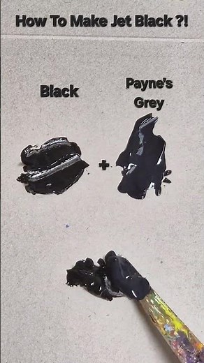 How to make Jet Black Color #satisfying #mixedcolors #colormixingmagic #jetblack