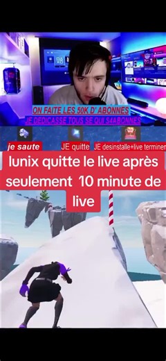 Lunix termine son live après 10 minutes