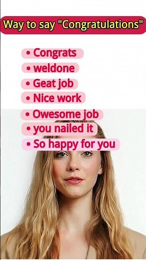 Different Ways to Say Congratulations 🎉 #Shorts #learnenglish