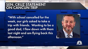 27K views · 658 reactions | While hundreds of thousands of Texans were at home without power or water, Sen. Ted Cruz jetted off to Cancun. Shep explains the “Flyin’ Ted” controversy and his hasty return home amid backlash. | CNBC | Facebook