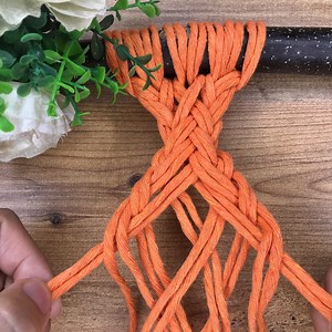 How to braid Double Braid Pattern with 8 ropes. This pattern will look nice on plant hanger, wall hanging , like and save it for later🥰 #macremetutorial | Knitting Hobby