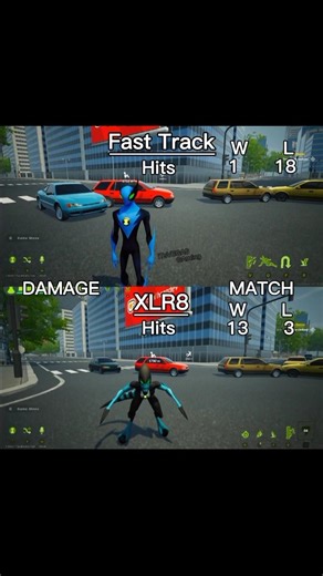 Fast Track Vs XLR8 Damage Showdown 💥 #fasttrack #xlr8 #ben10