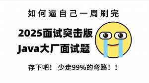 7天拿到offer，2025Java短期突击课（Java八股文 Java面试场景题）Java基础\Java并发编程\jvm\mysql\spring......