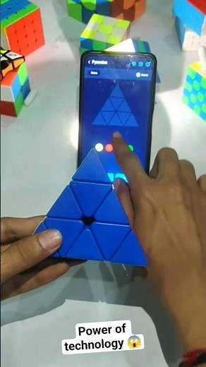 pyramid cube solve by using Ai 😱 l ai power #cube #shortclips #video